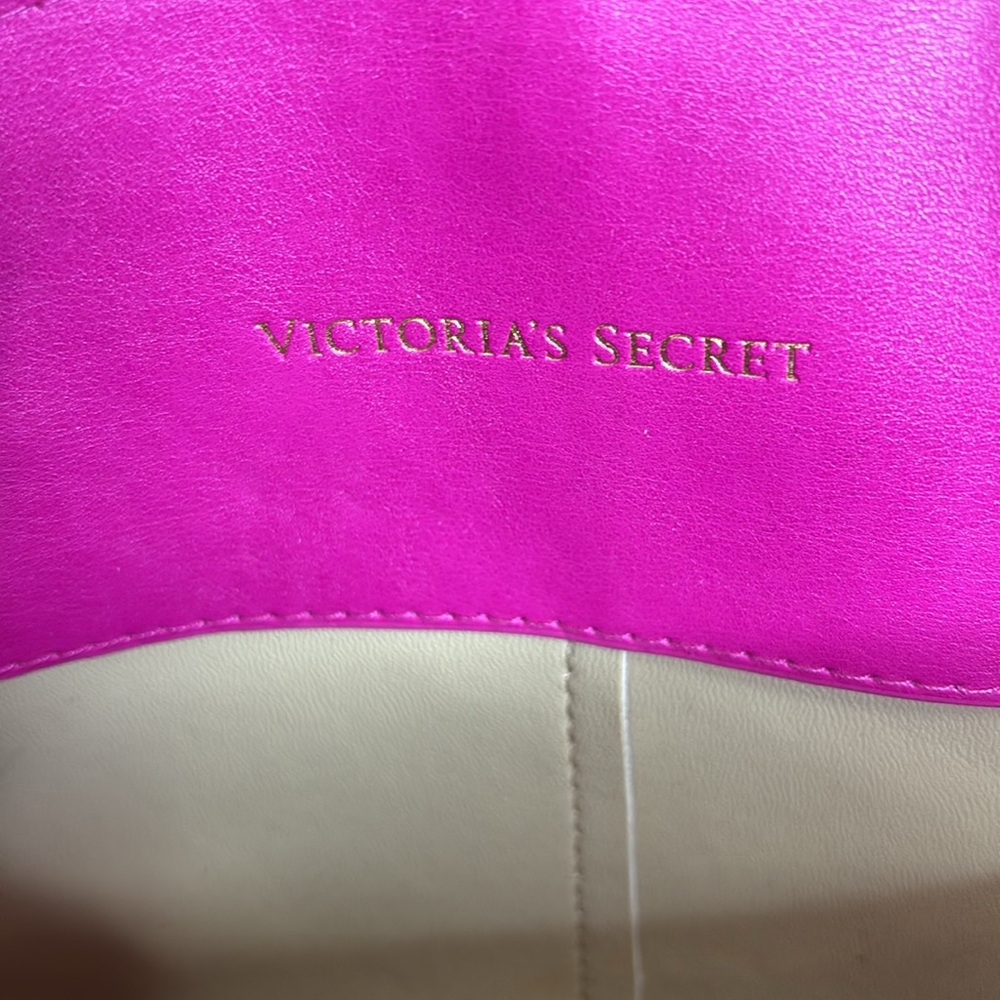 Victoria’ Secret | Bright Pink Leather Sturdy Carry Bag | Stylish Tote | Satchel - Picture 9 of 10